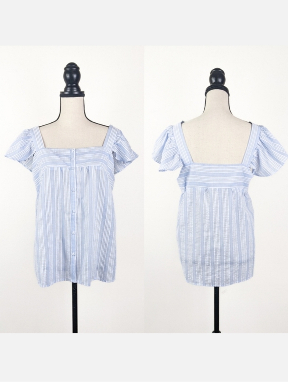 💥3 for $30💥 🦋LAST🦋 NWT Perch by Blu Pepper Striped Button-Up Top, Size 3XL